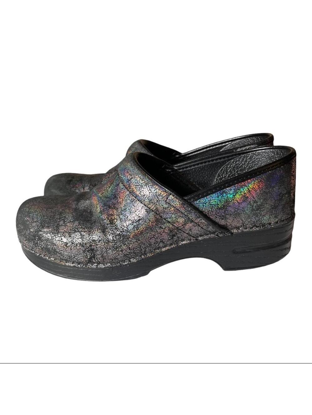Dansko Professional Iridescent Pewter Metallic Clogs 42 / US 11.5